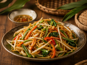 Nouilles sautées aux légumes