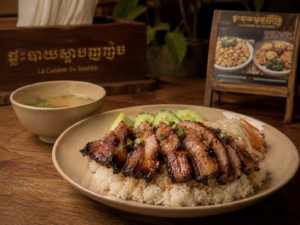 Riz porc grillé